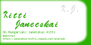 kitti janecskai business card